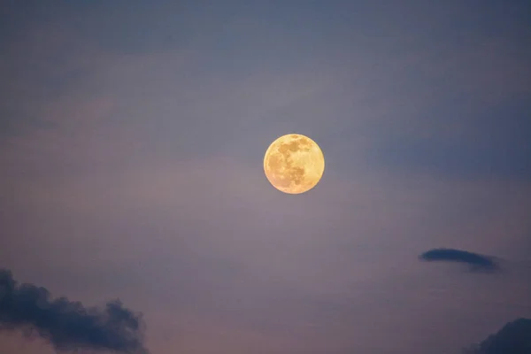 Volle maan boven de baai van Tamper in Florida. — Stockfoto