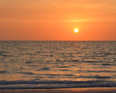 Indian Rocks Beach Meksika Körfezi, Florida ABD üzerinde günbatımında