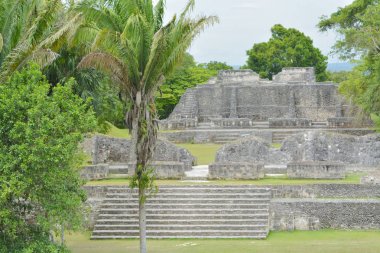 Maya Antik kalıntıların Xunantunich Arkeoloji Parkı Belize