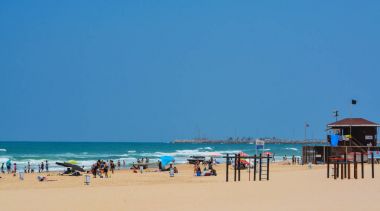 Akdeniz beach Ashkelon Ashkelon, İsrail.