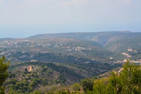 Вид Лівану Бортпровідника Ізраїлю — стокове фото