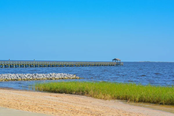 Fishing Pier Mississippi Gulf Coast Biloxi Gulf Mexico Harrison County — Stock Photo, Image