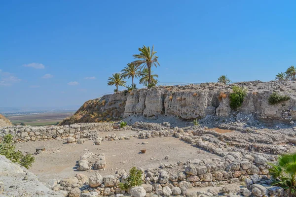 Zona Del Tempio Sacro Nel Parco Nazionale Tel Megiddo Patrimonio — Foto Stock