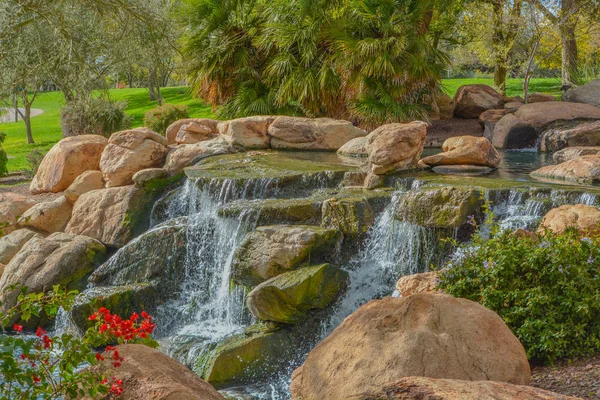 Wasserfall Bei Hymne Der Sonora Wüste Maricopa County Arizona Usa — Stockfoto