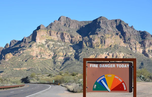 Fire Danger Today Sign Picket Post Mountain Trail Picket Post — Fotografia de Stock