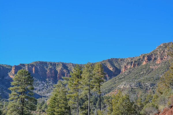 The Mogollon Rim mountain range in Tonto National Forest. Near Payson, Gila County, Arizona USA