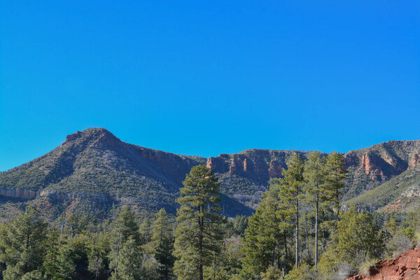 The Mogollon Rim mountain range in Tonto National Forest. Near Payson, Gila County, Arizona USA