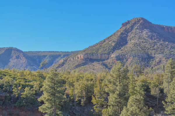 The Mogollon Rim mountain range in Tonto National Forest. Near Payson, Gila County, Arizona USA