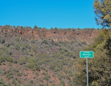 Entering Navajo County Sign near Show Low Arizona USA clipart