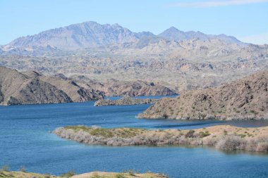 Beautiful view of Lake Mohave on the Arizona Nevada border, in the Lake Mead National Recreation Area. Mohave County, Arizona USA clipart