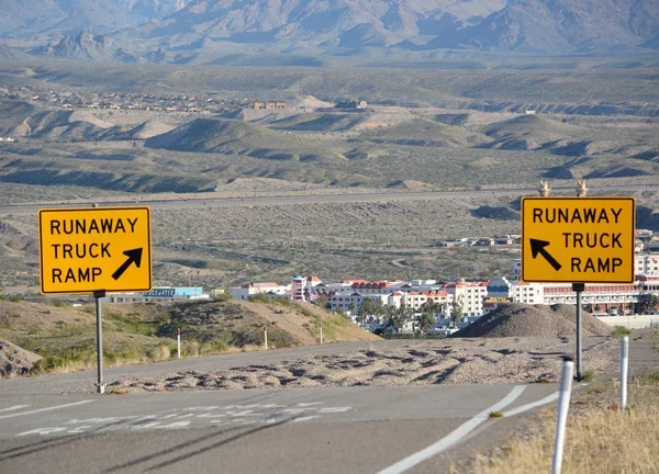 Runaway Truck Ramp Teken Een Nooduitgang Laughlin Clark County Nevada — Stockfoto