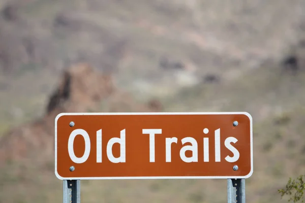 Ghost Town Old Trails Sign Route Sonoran Desert Arizona Usa — Stock fotografie