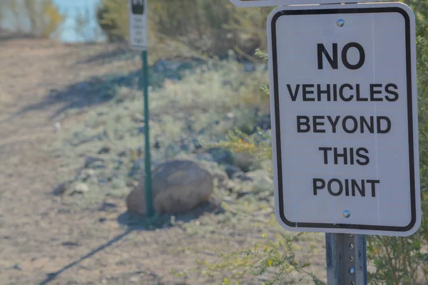 Vehicles Point Sign Rotary Community Park Lake Havasu City Mohave — Stock Photo, Image