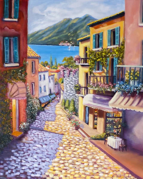 Pittura ad olio originale su tela - paesaggio di palude di loto — Foto Stock