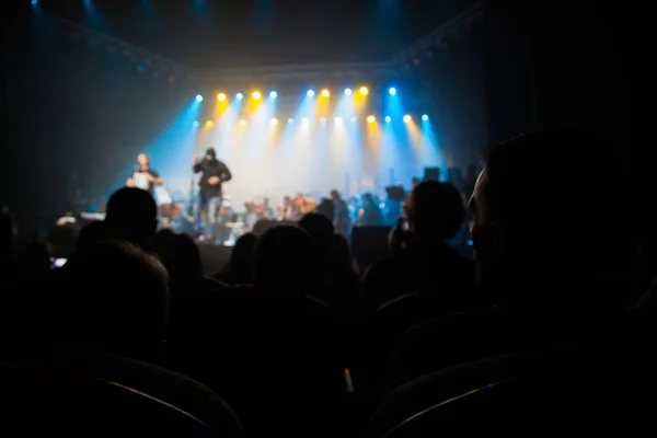 Público viendo la escena con los artistas . —  Fotos de Stock