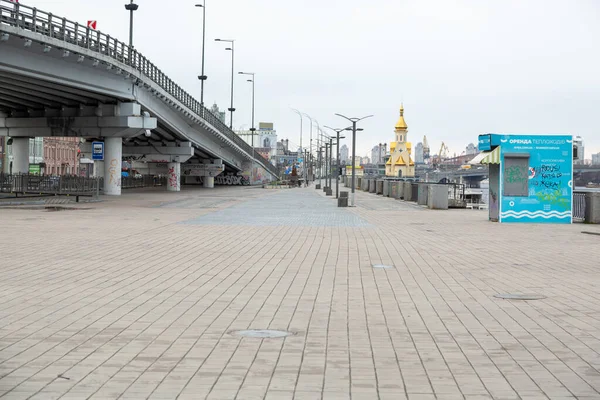 Kyiv Ukrayna Mart 2020 Dinyeper Posta Meydanı Yakınlarındaki Seti Şehirde — Stok fotoğraf