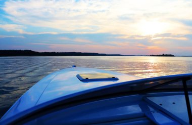 Kuzey Teksas 'ta kumsal manzaralı göl bölgesi