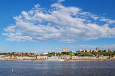 Nijniy Novgorod nehir istasyonu Nehri yakınında görünümünü