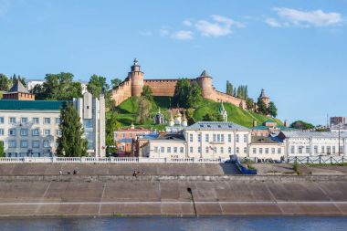 Nijniy Novgorod Kremlin Volga Nehri'nin su kuleleri
