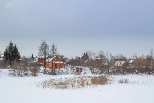 Summer houses in winter — Stock Photo, Image