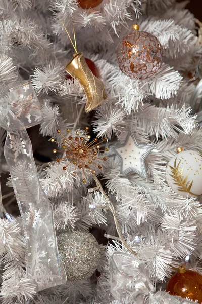 White christmas tree — Stock Photo, Image