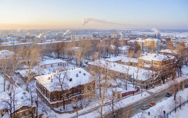 Utsikt över Vinterstaden på toppen — Stockfoto