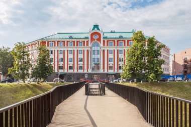Köprü ve otelin Nijniy Novgorod, Rusya Federasyonu