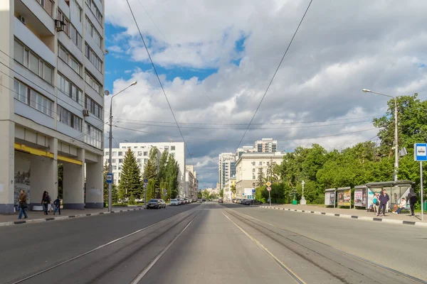 Samara Stad Samara Region Ryssland Maj 2019 Gata Med Spårvagnsspår — Stockfoto