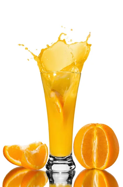 Orange juice in the glass — Stock Photo, Image