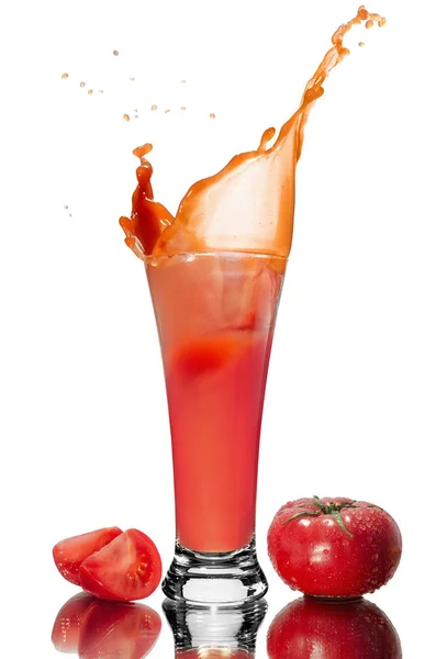 Vaso de jugo de tomate — Foto de Stock