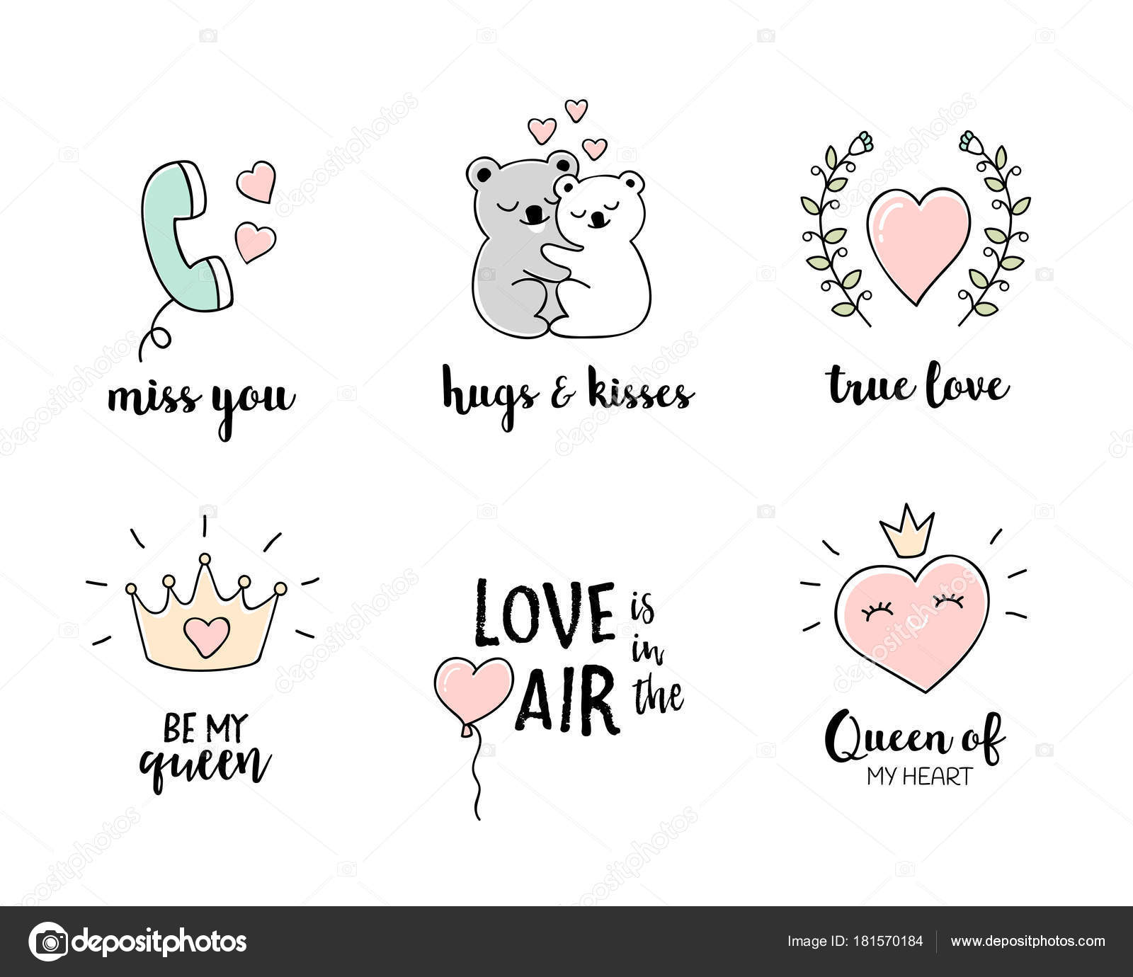 You Queen My Heart Greeting Card Stock Vector (Royalty Free