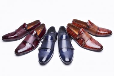 deri erkek ayakkabı natürmort