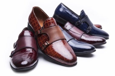 deri erkek ayakkabı natürmort