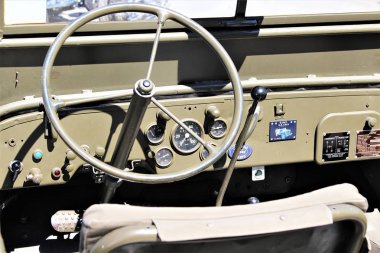 Klasik bir görüntüsünü bize araba - kontrol paneli Kaunitz/Almanya - 2017 27 Mayıs.