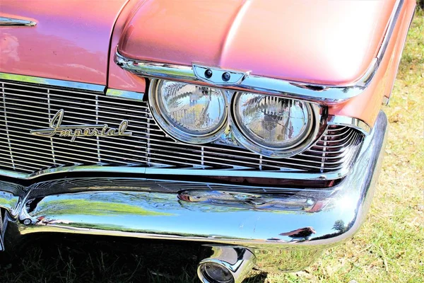 Classic us car, vintage, headlight - Kaunitz/Germay - 2017 May 27. — Stock Photo, Image