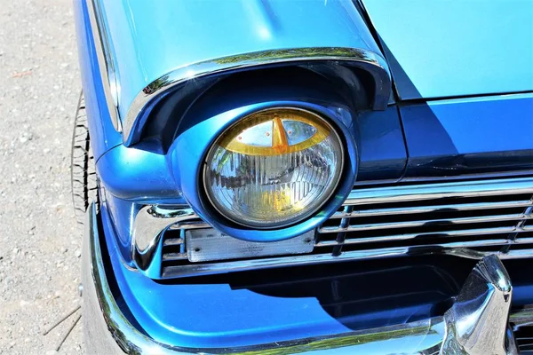 Classic us car, vintage, headlight - Kaunitz/Germay - 2017 May 27. — Stock Photo, Image