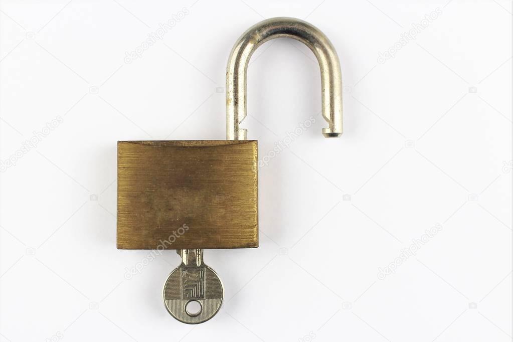 An image of a open padlock