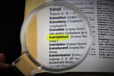 Bir sözlük sayfası görüntüsünü