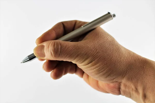 ペンを持つ手のイメージ — ストック写真
