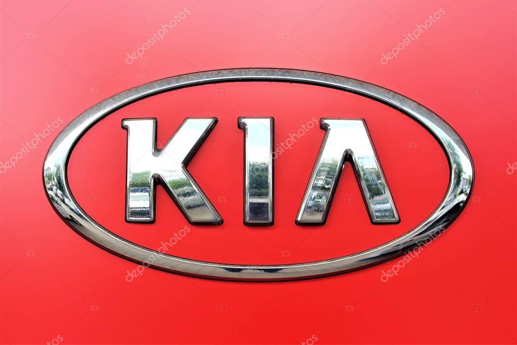 An image of a KIA logo - Bielefeld/Germany - 07/23/2017