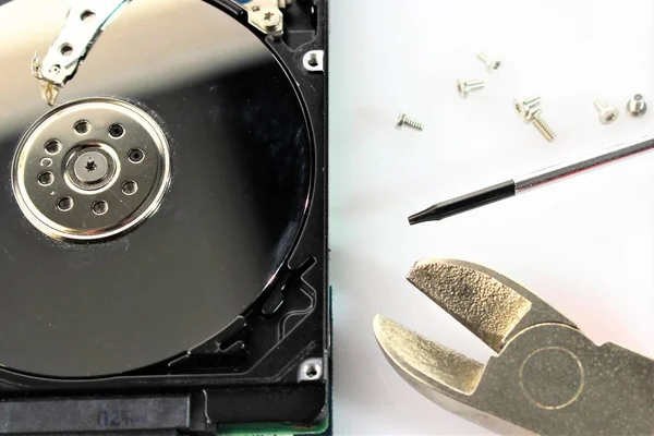 Une image d'une récupération de disque dur — Photo