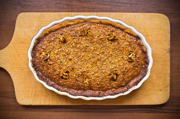 Crostata con noce — Foto Stock