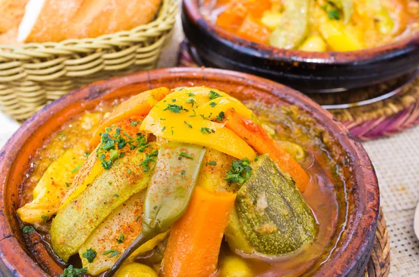 Delicious tajine on the table - Morocco — Stock Photo, Image