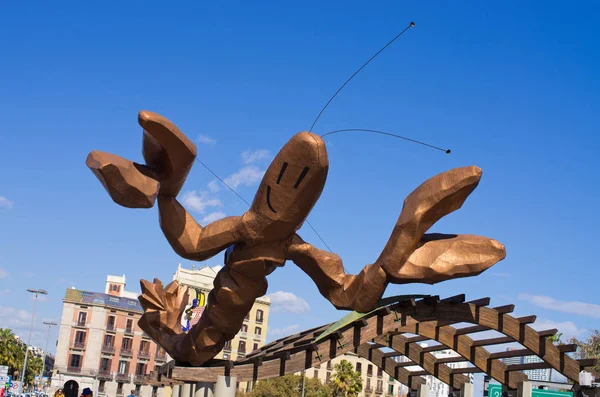 Shrimp statue in Barcelona, Spain — Stock Photo, Image