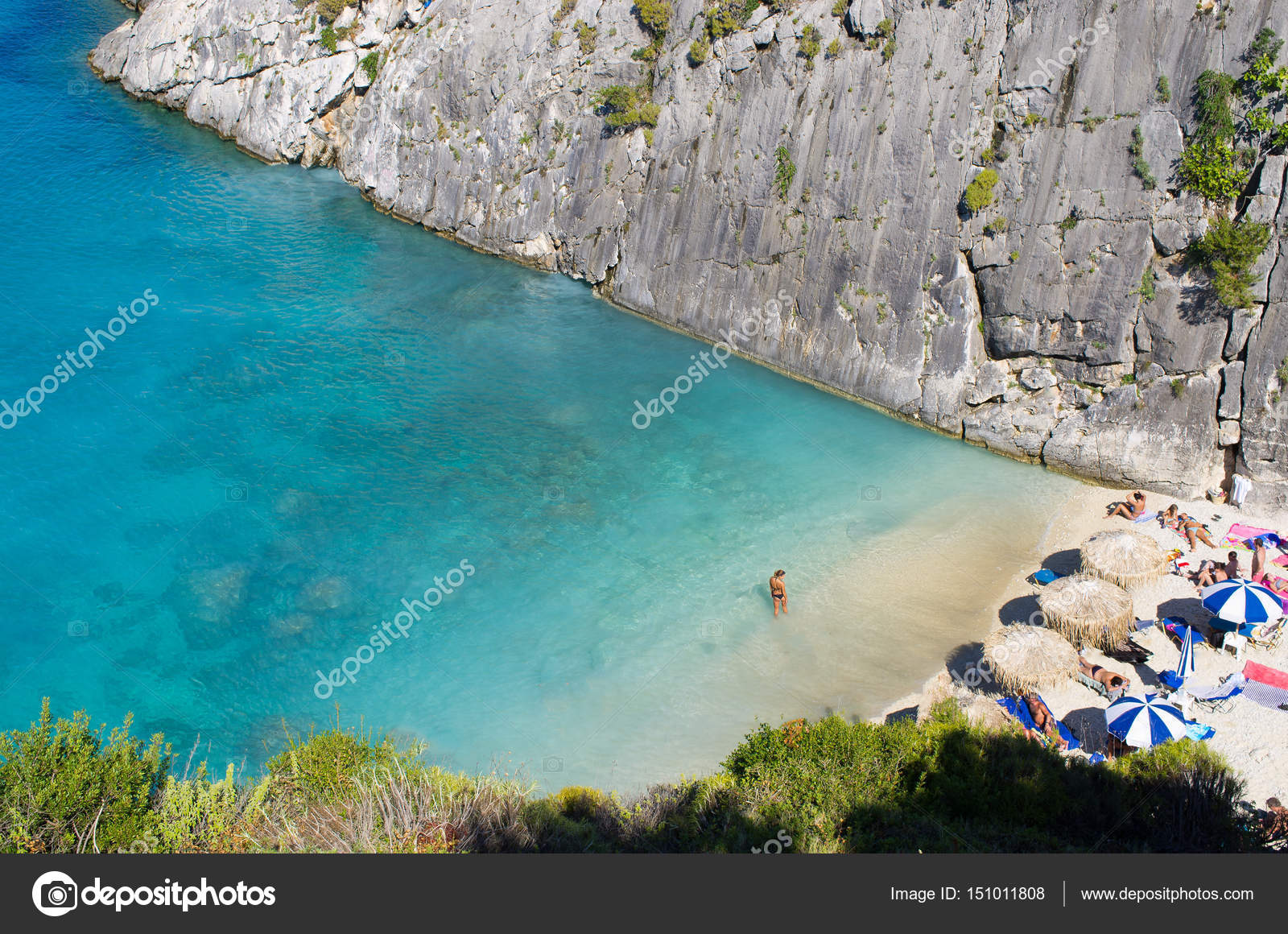 Spiaggia Di Xigia Sullisola Di Zante Grecia Foto Stock