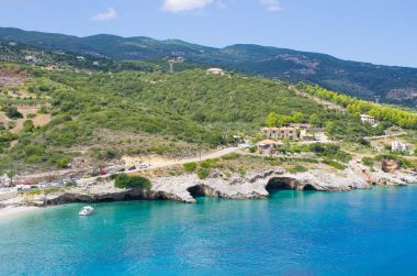 Makris Gialos bay, Zakynthos, Yunanistan