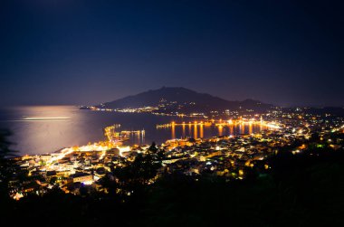 Zakynthos şehir gece, Yunanistan