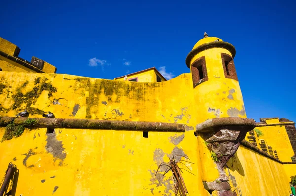 Желтый форт в Фуншале — стоковое фото