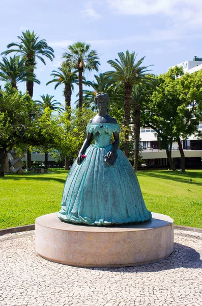 Staty av Sissy princess - Funchal, Madeira island Royaltyfria Stockfoton