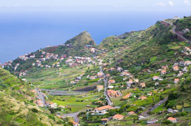 Levada do Norte 'den geniş görüş, Madeira Adası, Portekiz